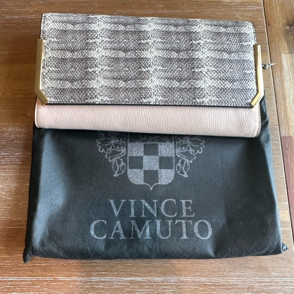 Vince Camuto pink and gray Clutch
